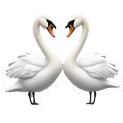 Swan couple  sticker