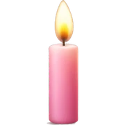light pink candle sticker