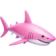 Pink shark sticker