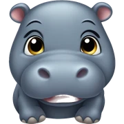 Baby hippo sticker