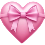 Pink heart with bow sticker