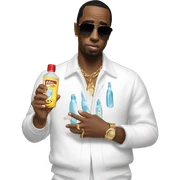 p diddy holding baby oil sticker