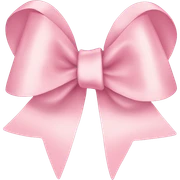 light pink ribbon bow sticker