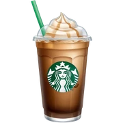 Starbuck ice coffee with ice cubes sticker