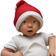 boy in santa hat sticker
