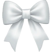 white satin bow sticker