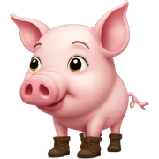 Pig in boots  sticker