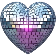 Disco ball Heart sticker