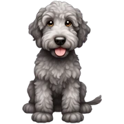 merle black labradoodle sticker