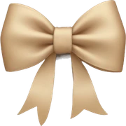 Beige bow sticker