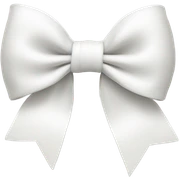 White bow on white bow sticker