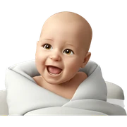 bald boy smiling indoors sticker