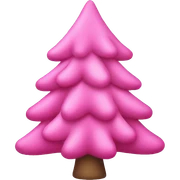 Pink christmas tree sticker