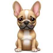 Fawn frenchie pup sticker