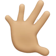 Mano con tres dedos arriba sticker