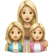caucasian family of four 2 daughters  sticker