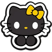 black hello kitty  sticker
