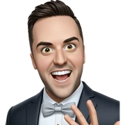 smiling boy in formal attire sticker