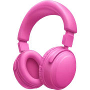 Pink headphones  sticker