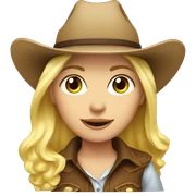 blonde cowgirl sticker