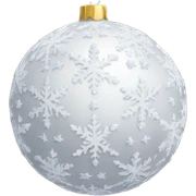 White Christmas ball decoration sticker