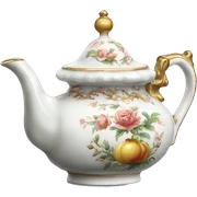 Antique porcelain teapot  sticker