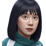 realistic portrait of girl sticker
