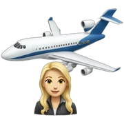 Plane with blonde woman sticker