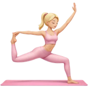 blonde yoga girl light pink clothes n sticker