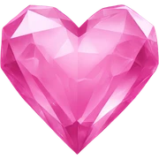 Pink crystal heart sticker