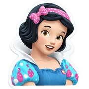 smiling girl in cute dress sticker