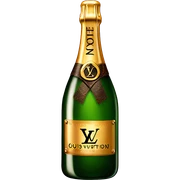 Louis Vuitton champagne bottle sticker