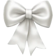 white satin bow sticker