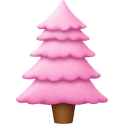 pink christmas tree  sticker