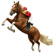 Horse jumping sticker