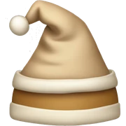 Beige christmas hat sticker