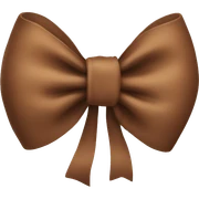 Brown bow sticker