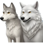 wolf and dove best friends sticker