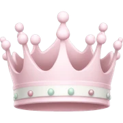 White and pastel pink crown sticker