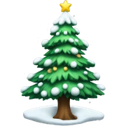 Snowy Christmas tree sticker