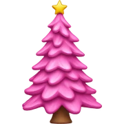 Pink Christmas tree  sticker