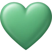 Sage Green heart sticker