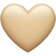 beige heart  sticker