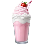 Strawberry milkshake sticker
