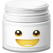 body moisturizer cream pot with label sticker