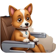 Dog on airplane  sticker