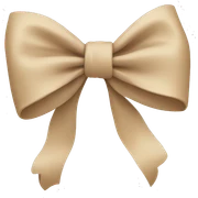 Beige bow sticker
