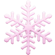 pastel pink snowflake  sticker