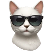 Cat with sunglasses sticker