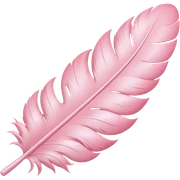 Pastel pink feather wing sticker